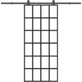vidaXL Klizna vrata s priborom 90 x 205 cm od ESG stakla i aluminija | shoptok.hr