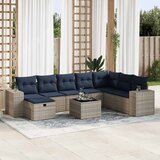 vidaXL 9-dijelni set vrtnih sofa od poliratana s jastucima sivi | shoptok.hr