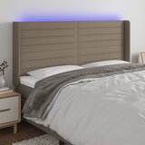  The Living Store LED posteljno vzglavje taupe 183x16x118/128 cm blago - LED Vzglavje, (21502481) Cene