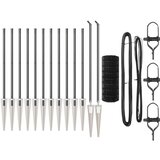 vidaXL Euro ograda sivo Set od 2 Siva Metal 25 x 1 m Izdržljiva Cijene