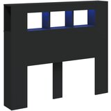  The Living Store LED posteljno vzglavje črno 120x18,5x103,5 cm inženirski les - LED Posteljno Vzglavje, (21442557) | Shoptok.si