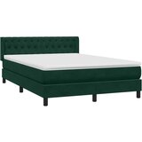 Box Spring krevet s madracem tamno zeleni 160x220 cm baršun | shoptok.hr