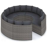  8-dijelni set vrtnih sofa od poliratana s jastucima sivi | shoptok.hr