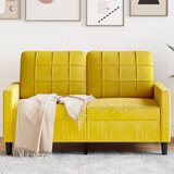 The Living Store Kavč dvosed rumen 120 cm žamet - Dvosed, (21836232) | Shoptok.si