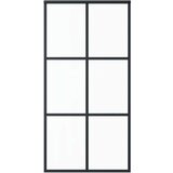  Klizna vrata od stakla ESG i aluminija 102 x 205 cm crna | shoptok.hr