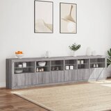  Komoda s LED svjetlima boja sivog hrasta 283x37x67 cm | shoptok.hr