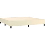  Box spring postelja z vzmetnico krem 200x200 cm umetno usnje, (20898755) | Shoptok.si