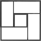  Vrtna saksija Crna 80 x 80 x 50 cm Čelična vrata | Eponuda.com