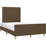  Okvir kreveta bez madraca tamnosmeđi 120x190 cm od tkanine | shoptok.hr