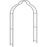 vidaXL Vrtni obok črne barve 150x34x240 cm železo Cene