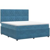  Boxspring krevet s madracem Plava 140 x 190 cm Baršun | shoptok.hr