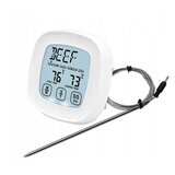  Osvijetljeni LCD dodirni kuhinjski termometar -20 do +300°c sonda srebrna | shoptok.hr