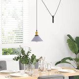 VISILICA podesiva po visini E27 sjajno siva Ø 22 cm metal | shoptok.hr