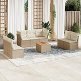 Maison Chic Seti vrtnega pohištva - Vrtna garnitura - Vrtni pohištvo set 8-delna z blazinami bež poli ratan, (21800260) | Shoptok.si
