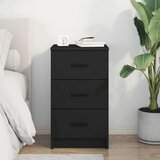vidaXL Noćni ormar s ladicama Crna 38 x 38 x 66 cm Konstruirano drvo | shoptok.hr