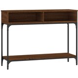 Maison Chic konzolna miza - miza ob steni rjav hrast 100x30,5x75 cm inženirski les, (21785951) Cene