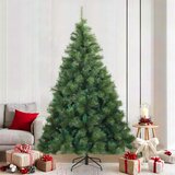  Umjetno božićno drvce s nogom Zelena 210 cm PVC, čelik | shoptok.hr