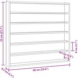  Drvena kolekcionarska vitrina sa 6 polica 60x8,5x55 cm | shoptok.hr