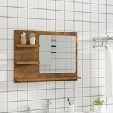  Kupaonsko ogledalo boja dimljenog hrasta 60x10,5x45 cm drveno | Eponuda.ba