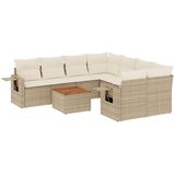  9-dijelni set vrtnih sofa s jastucima bež od poliratana | shoptok.hr