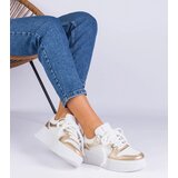 Gemre White and gold platform sneakers Ivalda Cene