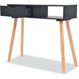 Maison Chic konzolna miza - miza ob steni iz masivne borovine 80x30x72 cm črna, (21786097) Cene
