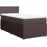  Krevet s oprugama i madracem tamnosmeđi 100 x 200 cm od tkanine | shoptok.hr