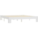 The Living Store Posteljni okvir bel iz trdne borovine 160x200 cm - Posteljni Okvir, (21523254) | Shoptok.si