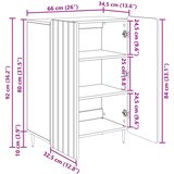  Kreveta Hrast artisan 66 x 34,5 x 92 cm Konstruirano drvo | shoptok.hr