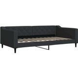 vidaXL Dnevni krevet crni 100 x 200 cm od tkanine | shoptok.hr