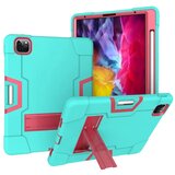 NIKCORP Ovitek za iPad Pro 12.9 Robusten s stojalom in mestom za pisalo, tridelna zaščita proti udarcem, silikon, mentol zelena, (5000139079) | Shoptok.si