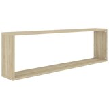  Kockaste zidne police 2 kom boja hrasta 100x15x30 cm od iverice | shoptok.hr