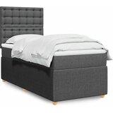  Krevet s oprugama i madracem tamnosivi 90 x 190 cm od tkanine | shoptok.hr