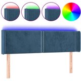 vidaXL LED posteljno vzglavje temno modro 147x16x78/88 cm žamet, (20951699) | Shoptok.si