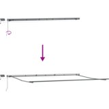 vidaXL Ročna retraktibilna tenda z LED Rdeča 600x300 cm, Tenda nadomestna tkanina za okvir 6x3 m Rdeča | Shoptok.si