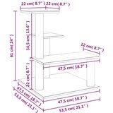  Penjalica za mačke sa stupovima za grebanje tamnosiva 61 cm | shoptok.hr