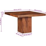  Blagovaonski stol 120x120x77 cm puno drvo bagrem | shoptok.hr