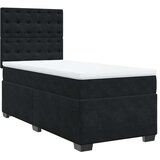 vidaXL Box spring krevet s madracem crni 90x190 cm baršunasti | shoptok.hr