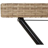  Sklopivi stol s pladnjem bež 65 x 40 x 75 cm od poliratana | shoptok.hr