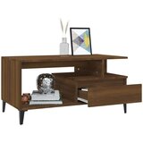  Klubska mizica rjavi hrast 90x49x45 cm inženirski les, (20714381) | Shoptok.si