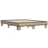  Okvir za krevet boja hrasta 150x200cm konstruirano drvo i metal | shoptok.hr