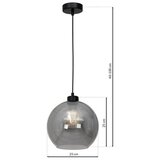  Luster na sajli SOFIA 1xE27/60W/230V crne boje | Eponuda.com