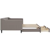  Dnevni krevet na razvlačenje smeđesivi 90 x 200 cm od tkanine | shoptok.hr