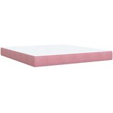 vidaXL Box spring postelja z vzmetnico roza 180x200 cm žamet | Shoptok.si