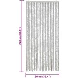 vidaXL Zastor protiv muha sivi 90 x 220 cm od šenila | shoptok.hr