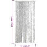 vidaXL Zavesa proti mrčesu siva 90x220 cm šenilja | Shoptok.si
