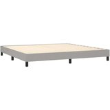  Krevet s oprugama i madracem svjetlosivi 200 x 200cm od tkanine | shoptok.hr