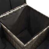  Vrtna sedežna garnitura z blazinami 4-delna poli ratan siva, (20680669) | Shoptok.si