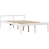 vidaXL Krevet s regalom z knjige bez madraca bijeli 150x200cm borovina | shoptok.hr
