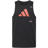Adidas Tehnička sportska majica tamno narančasta / crna / bijela
